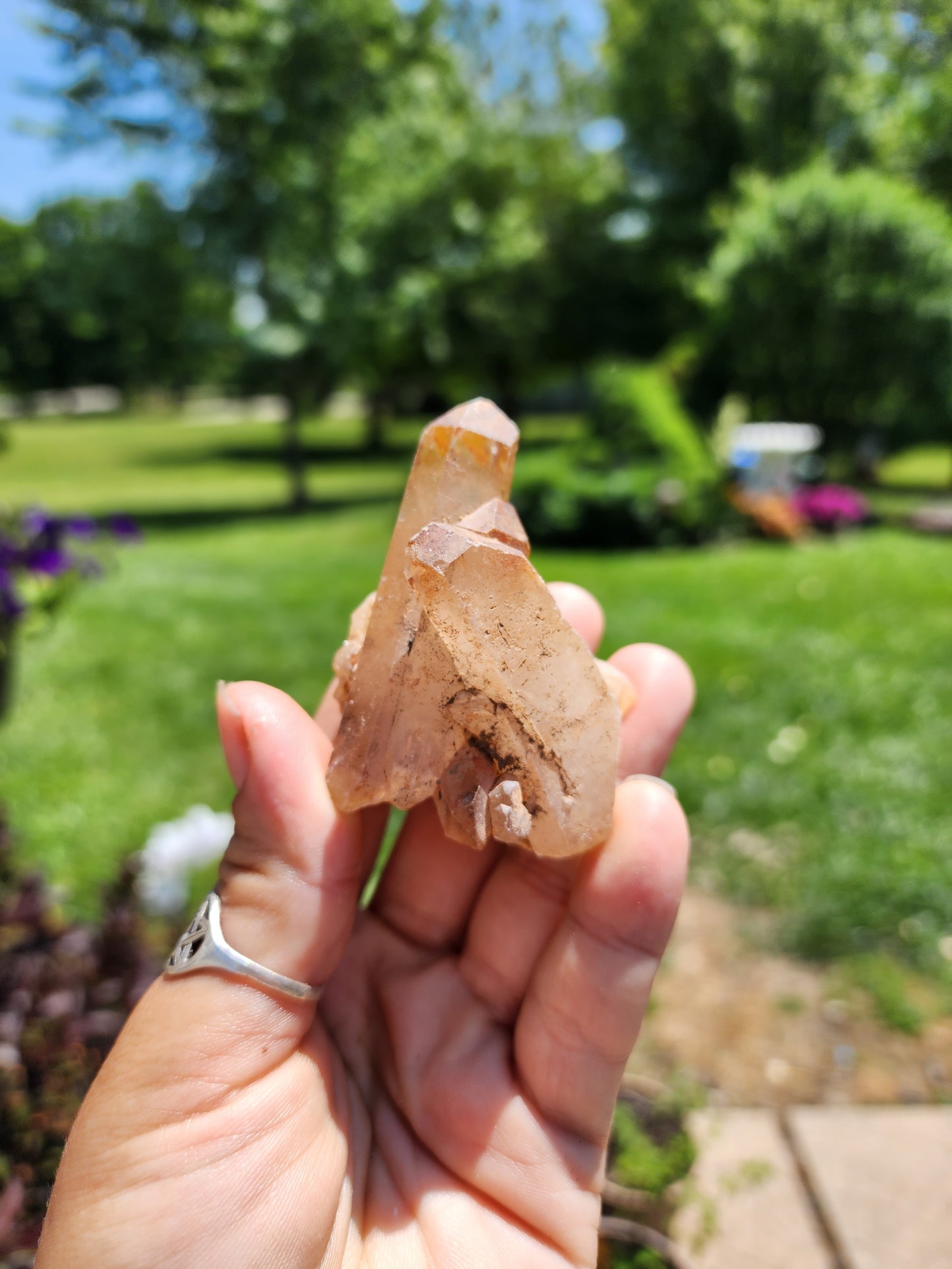 Tangerine Quartz Cluster