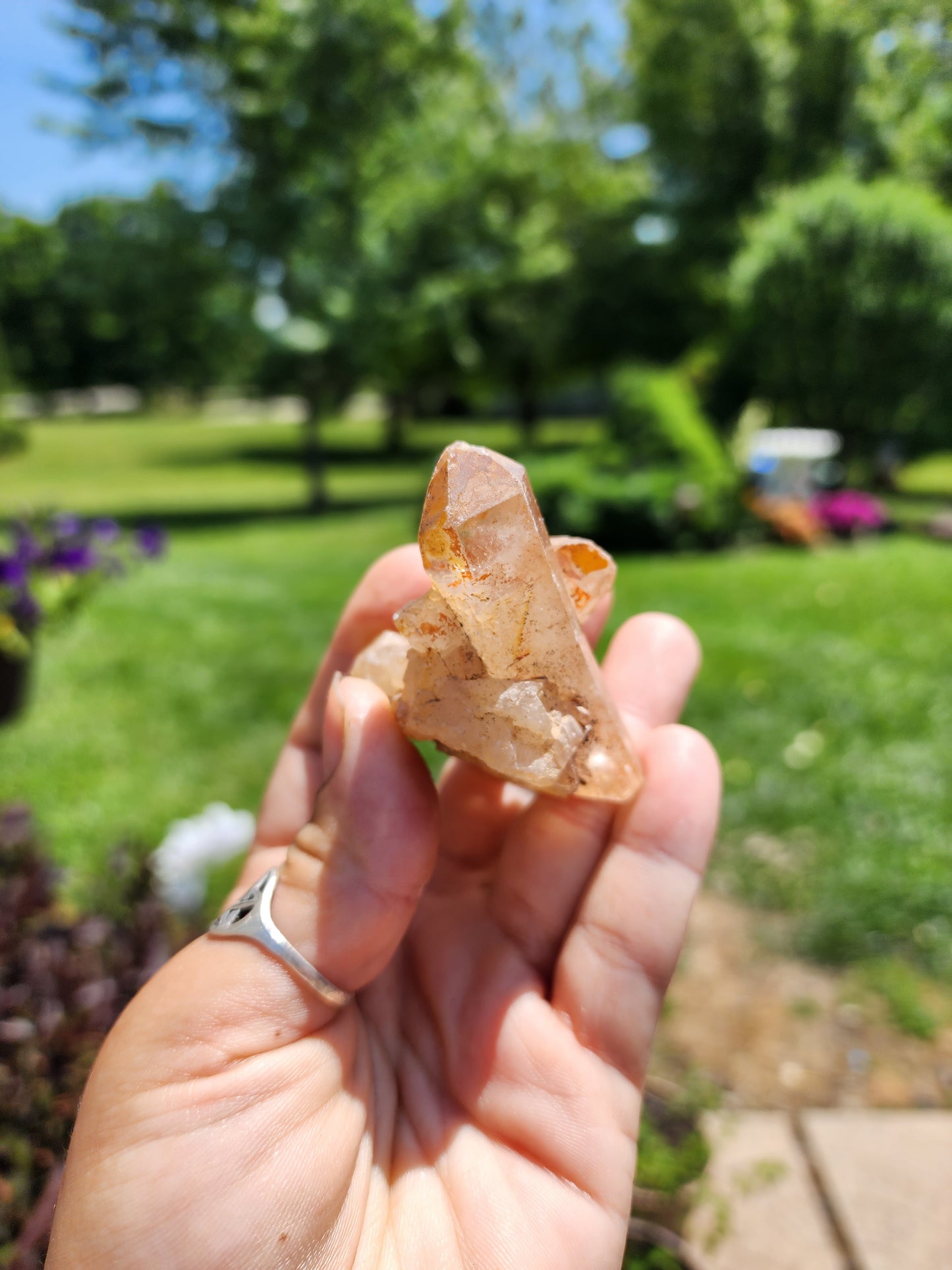 Tangerine Quartz Cluster