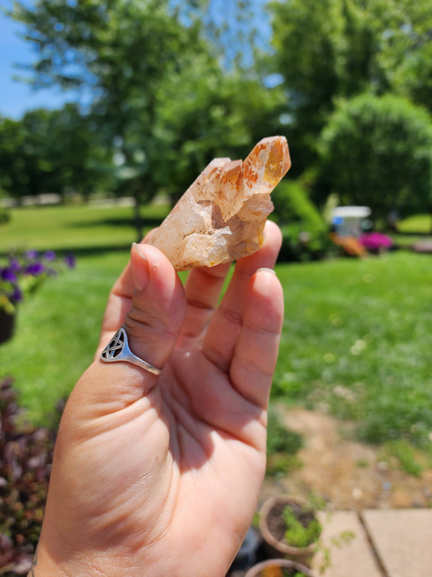 Tangerine Quartz Cluster