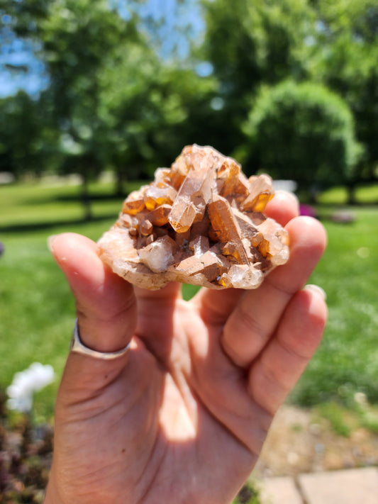 Tangerine Quartz Cluster