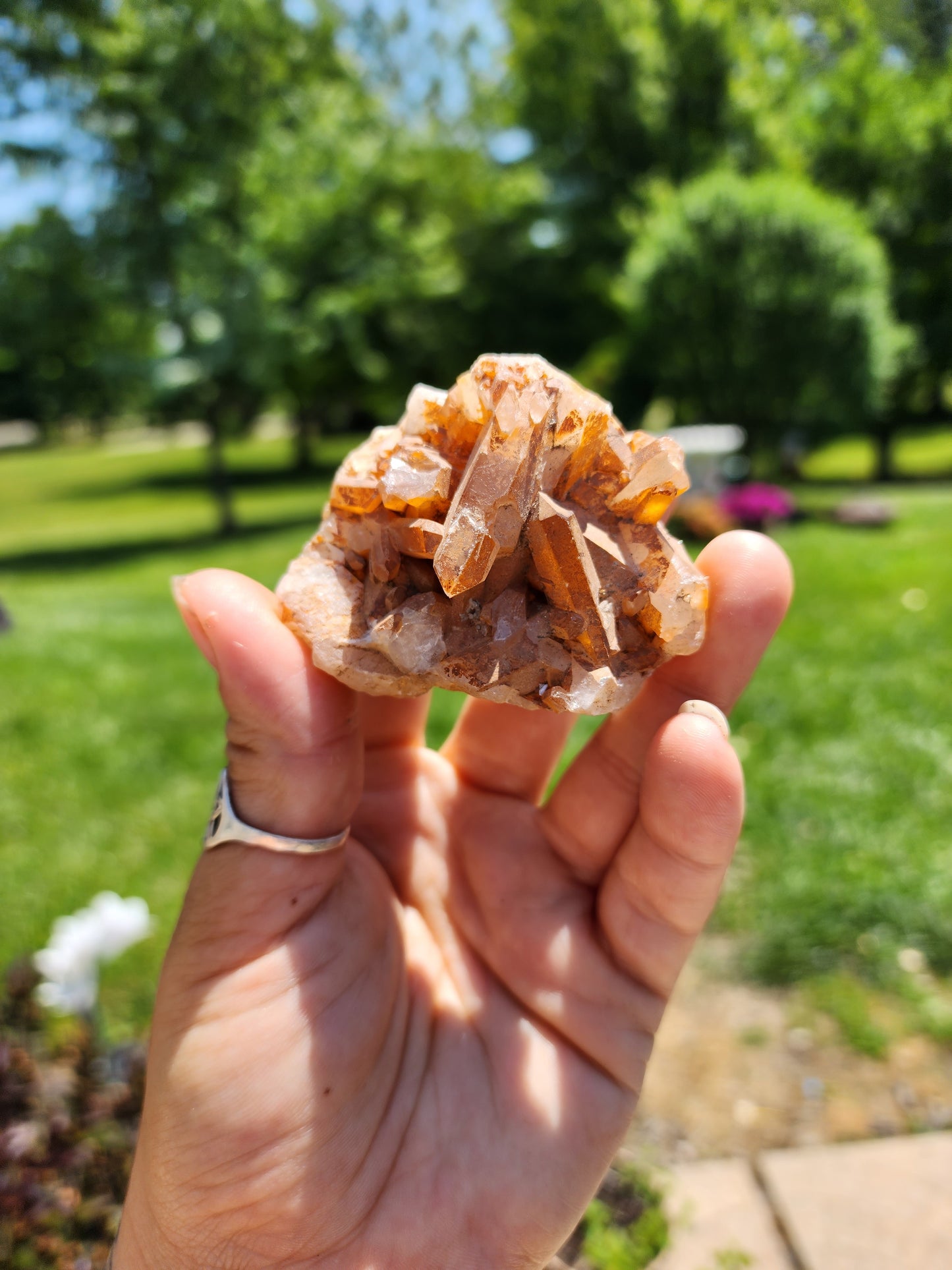 Tangerine Quartz Cluster