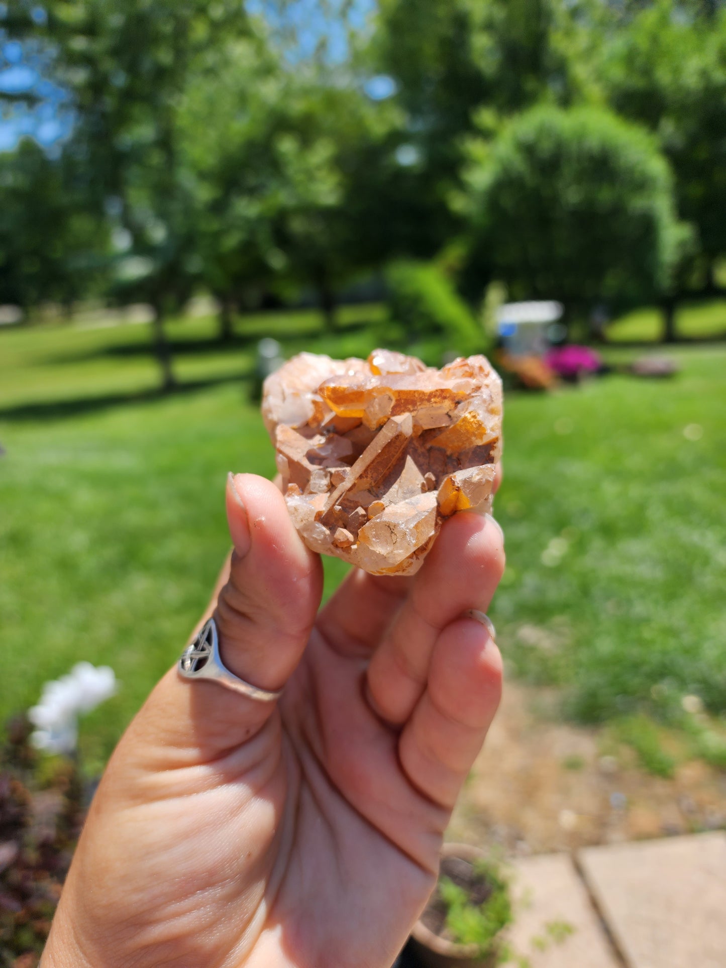 Tangerine Quartz Cluster