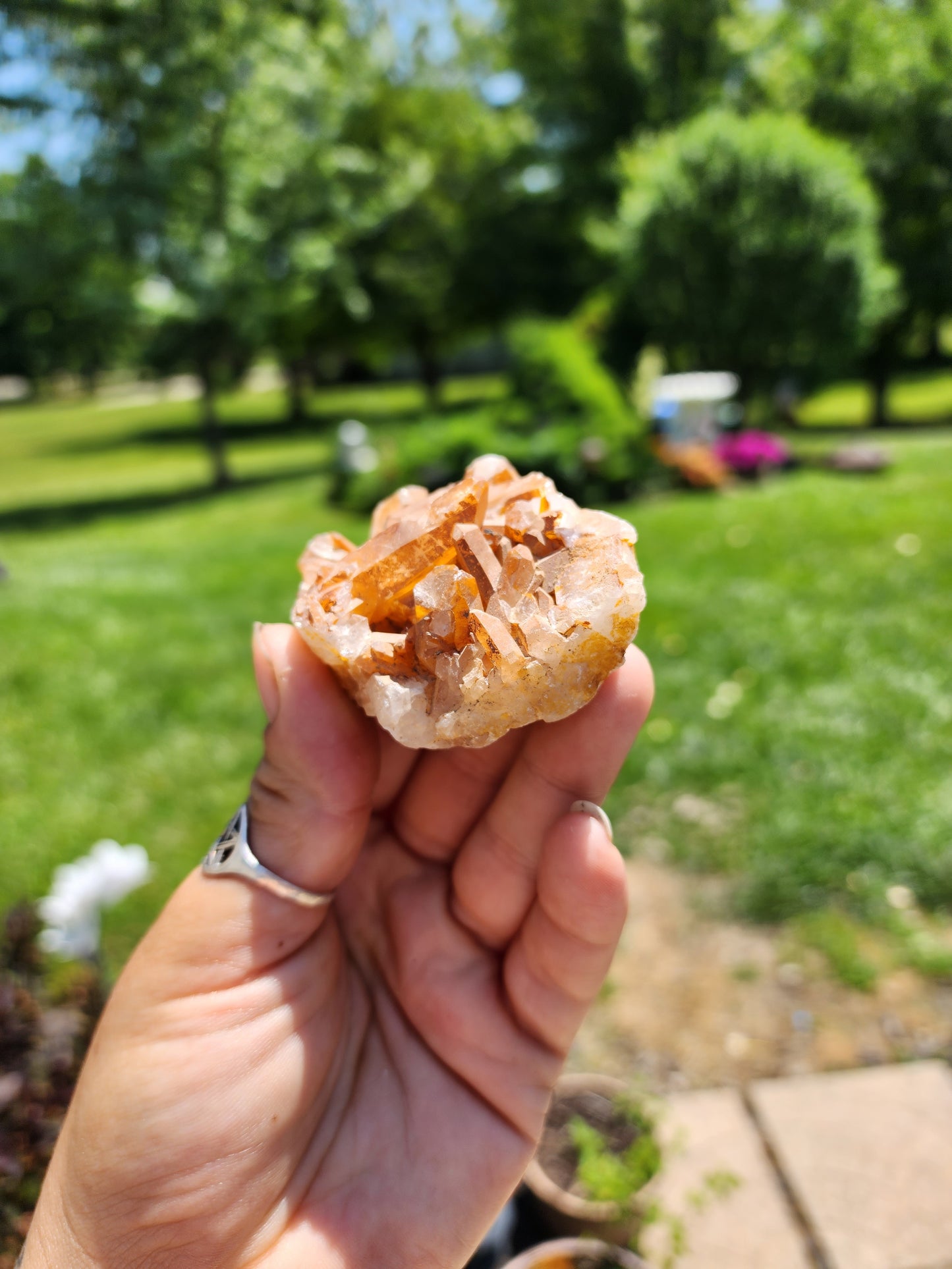 Tangerine Quartz Cluster