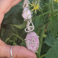 Cobalto Pink Calcite & Pink Opal Galaxy Necklace