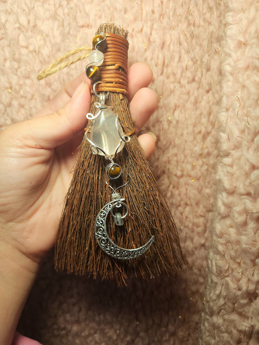 Crystal Witch Cinnamon Besom Broom