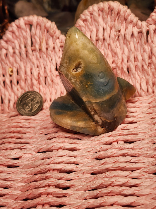 Blue Amazonite Shark Head