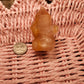 Rose Quartz With Golden Healer Crystal Cluster Carving