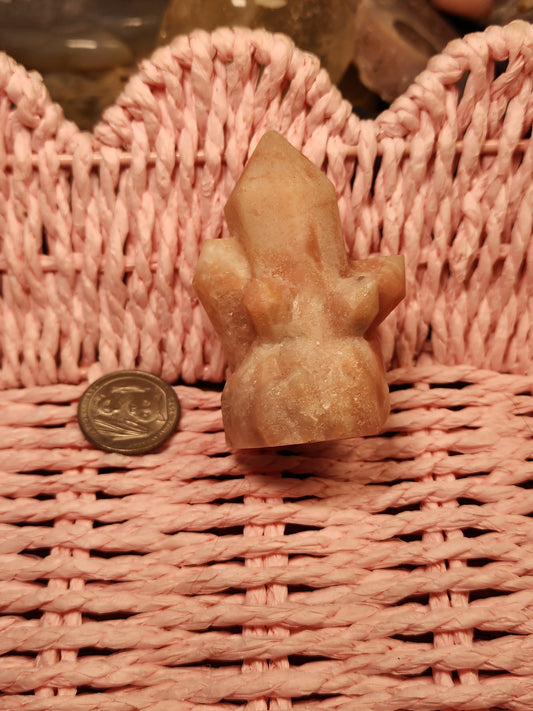 Pink Opal Cluster Carving