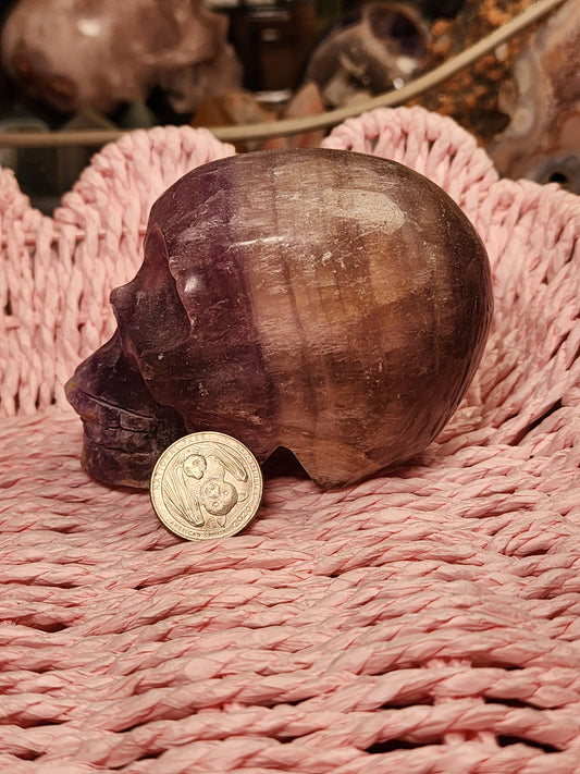 Purple Fluorite Large Skull
