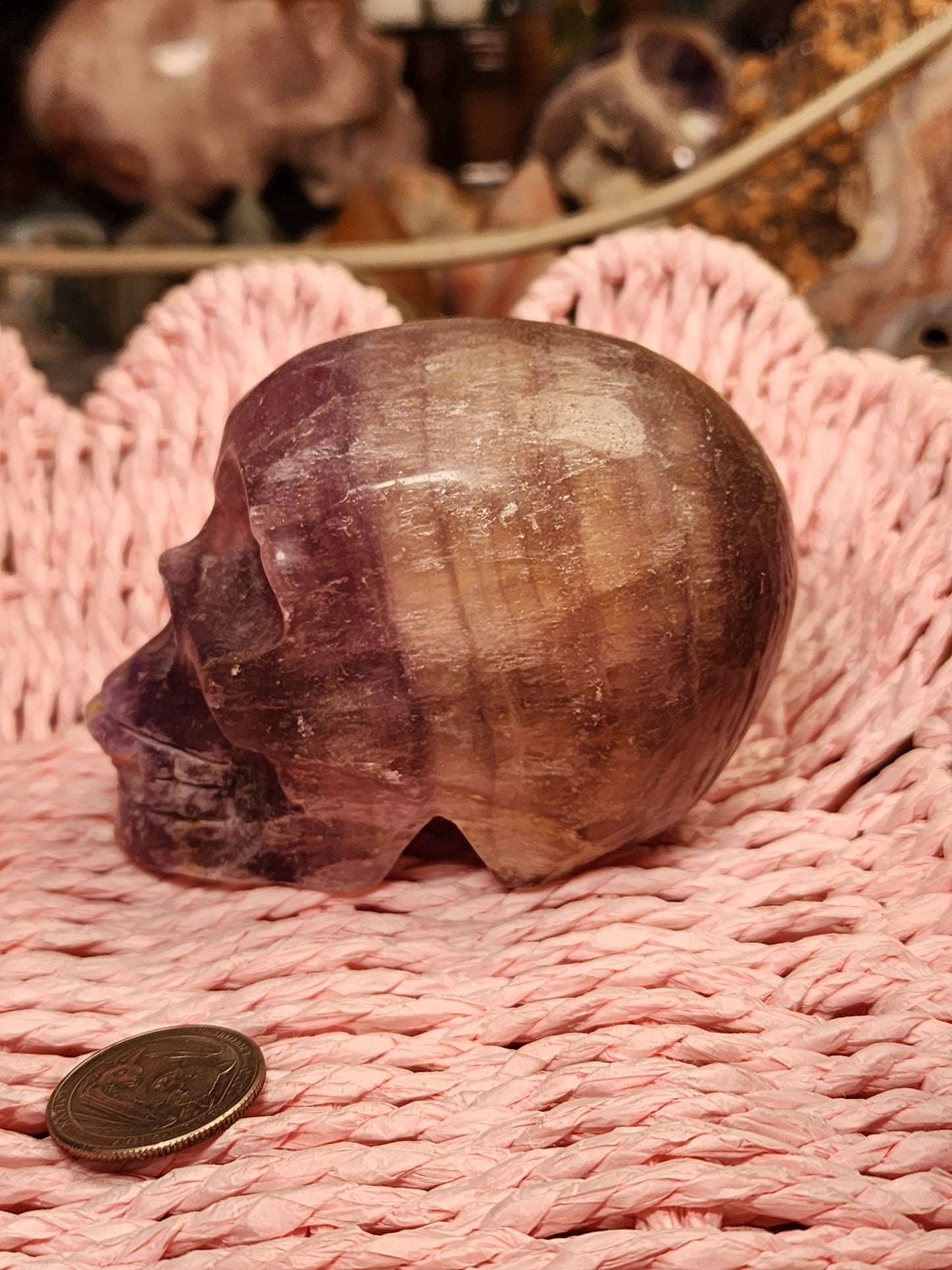 Purple Fluorite Large Skull