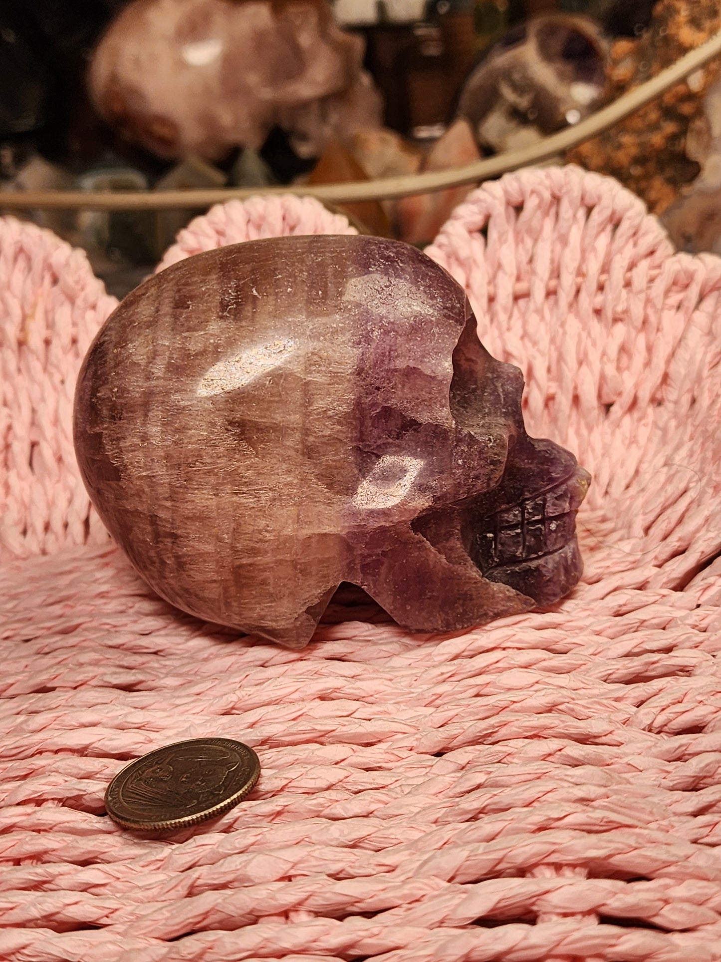 Purple Fluorite Large Skull