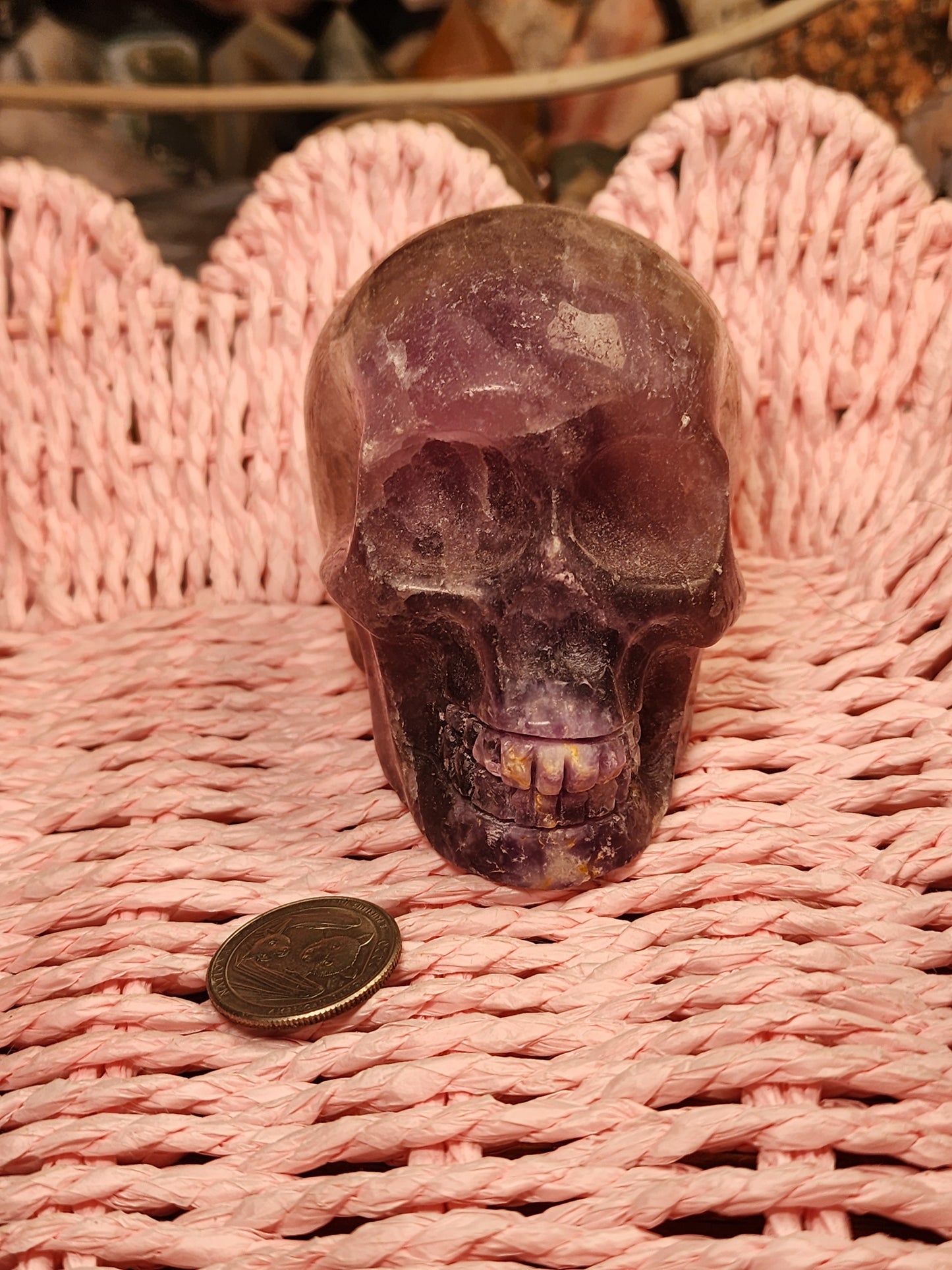 Purple Fluorite Large Skull