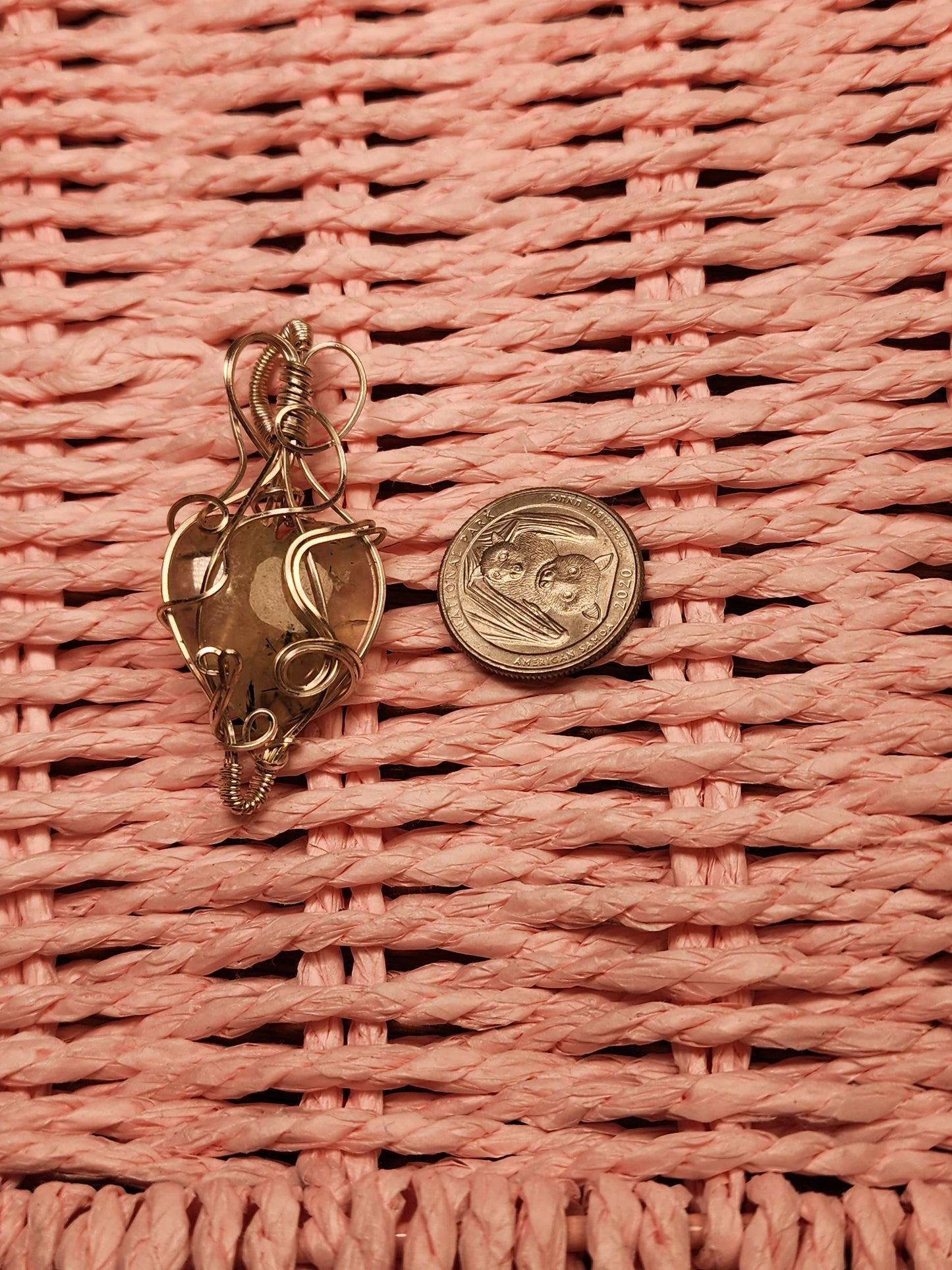 Phrenite Heart Pendant