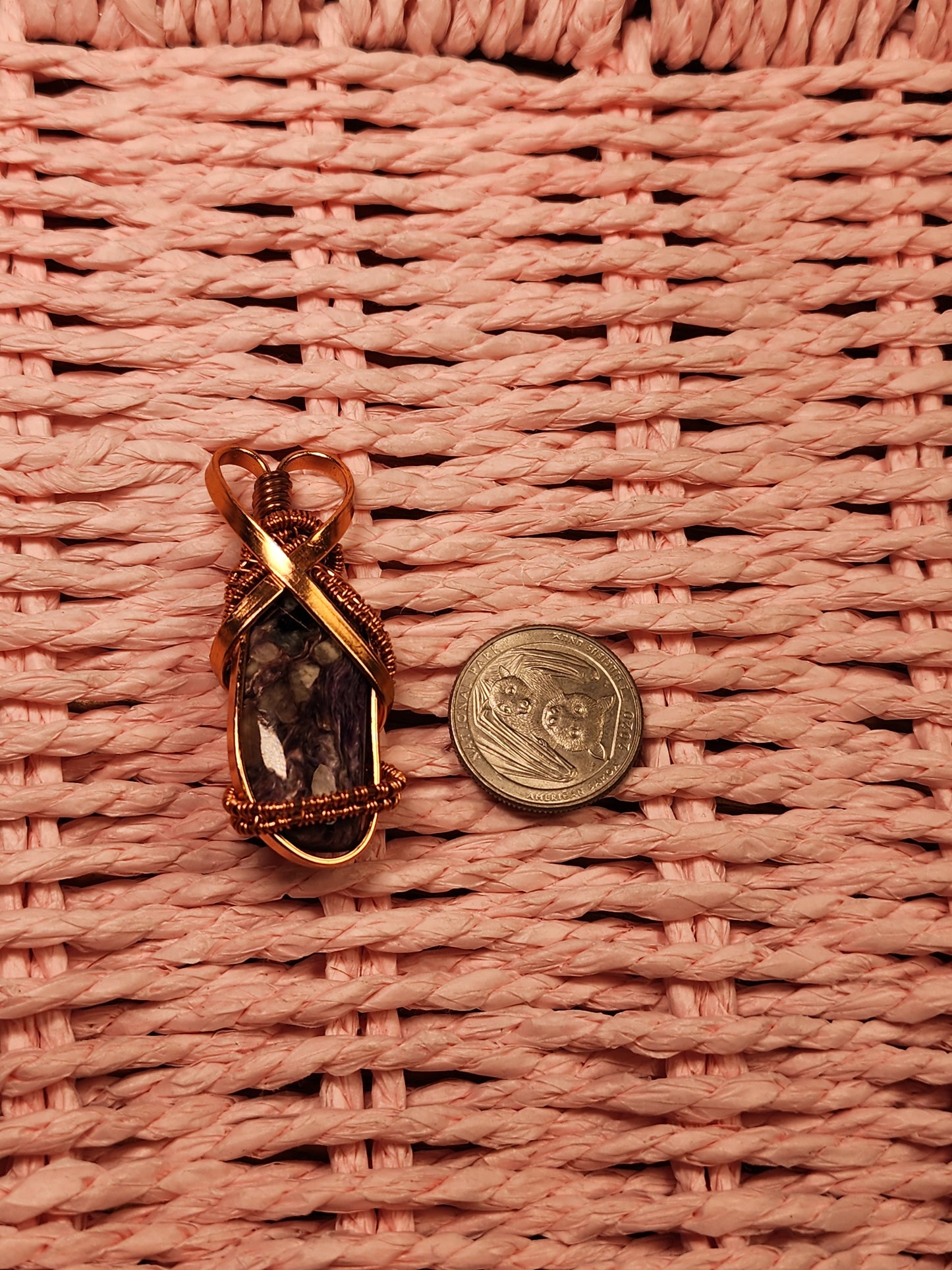 Charoite Heart Pendant