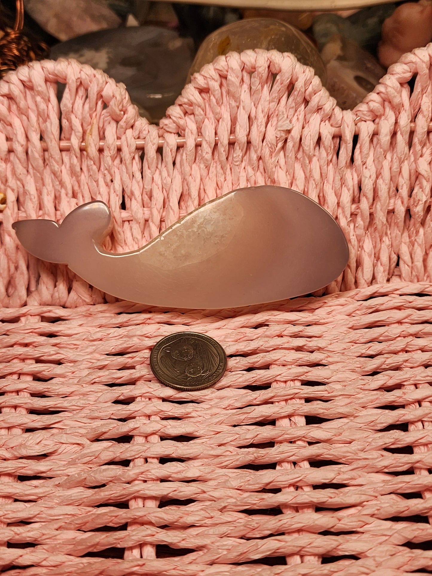 Agate Druzy Whale