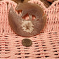 Agate Bear On A Moon Carving with druzy