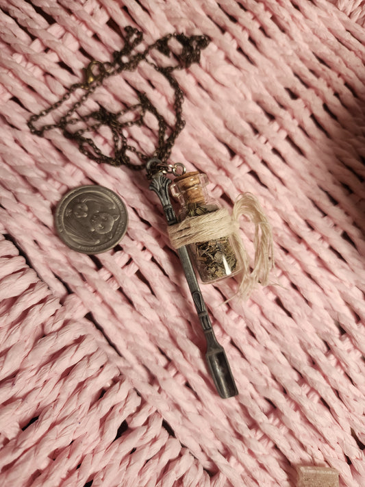 Moldavite Ritual Jar Necklace
