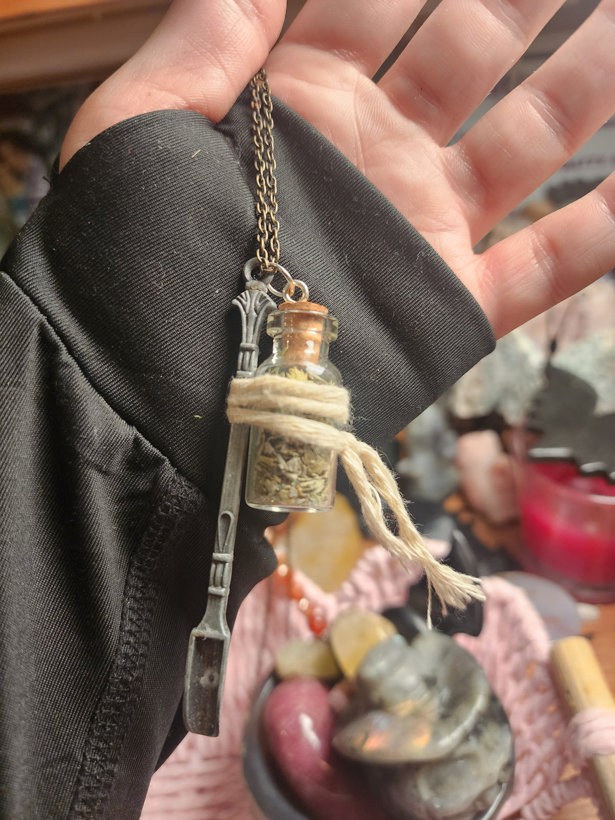 Moldavite Ritual Jar Necklace