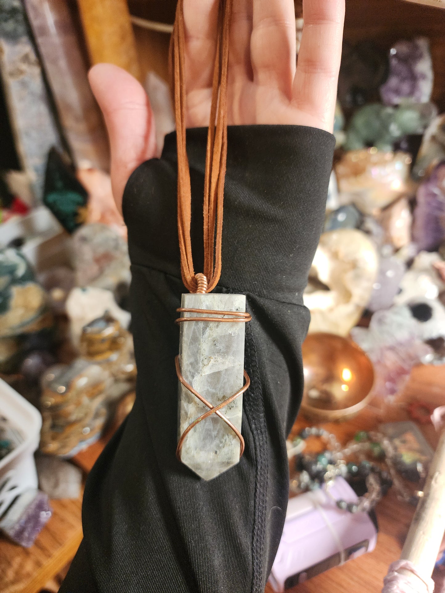 Sunset Labradorite Tower Necklace
