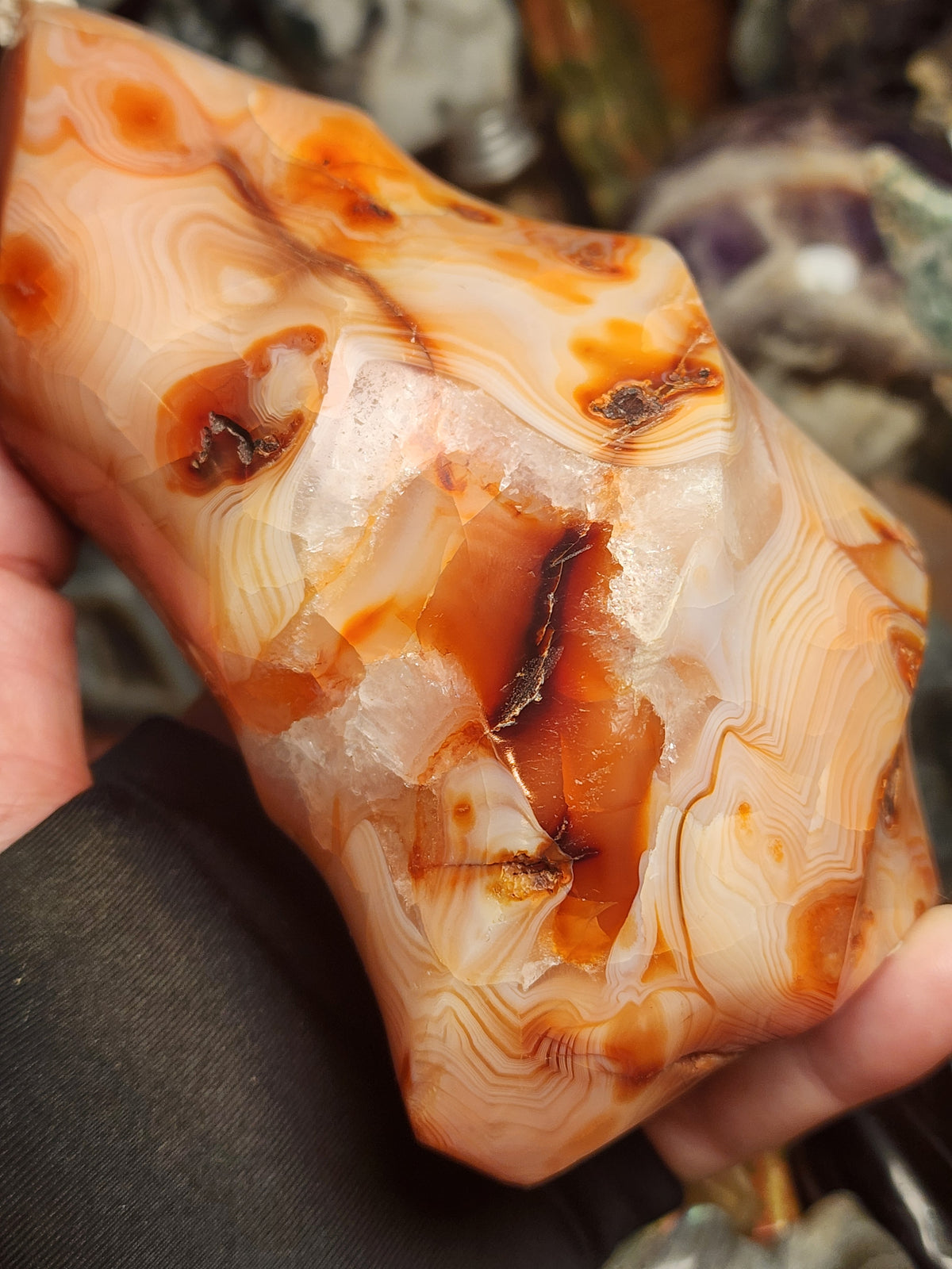 Carnelian Large Banded Flame