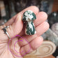 Druzy Moss Agate Mushroom- u choose