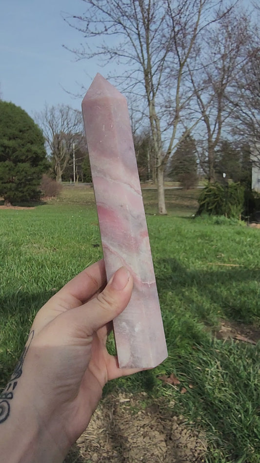 Large Pink Opal Tower 🌸🩷
