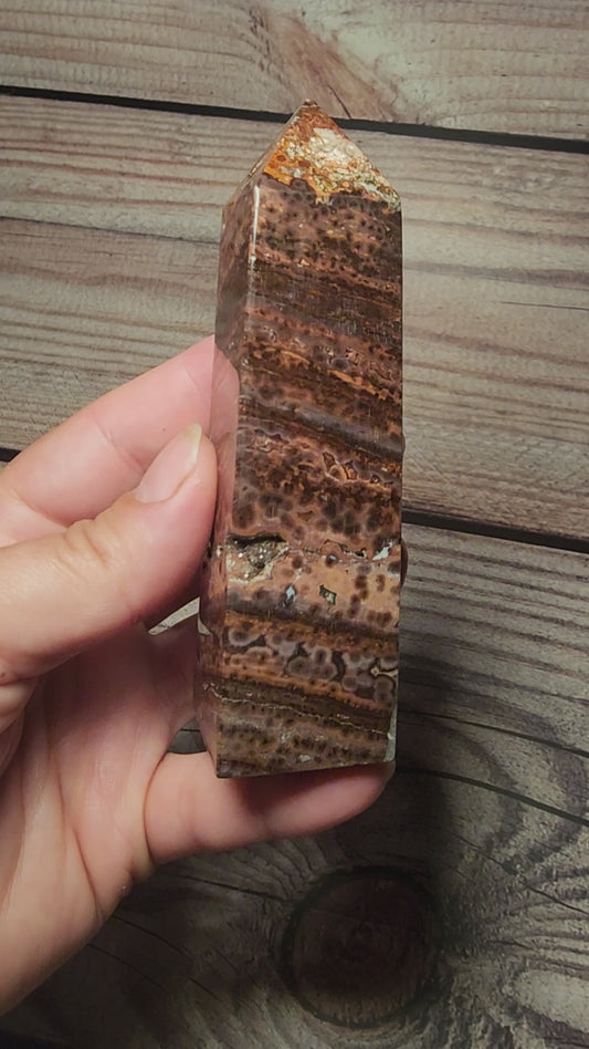 Orbicular Jasper Druzy Tower