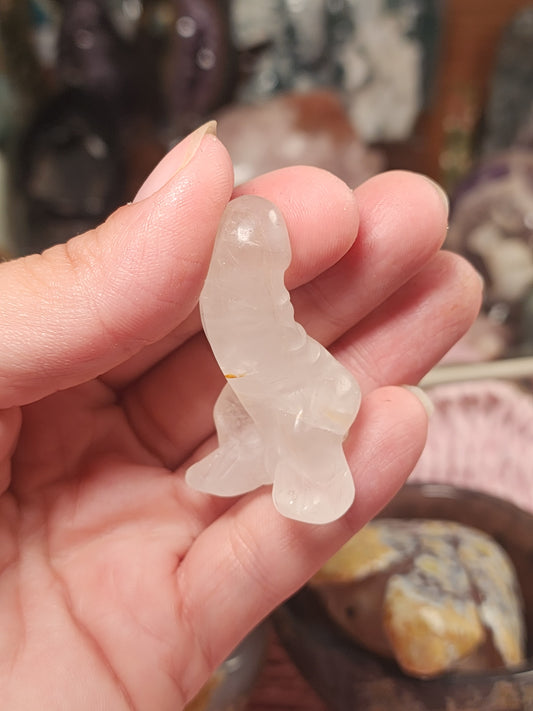Mini Dino Pink-Quartz- BROKEN