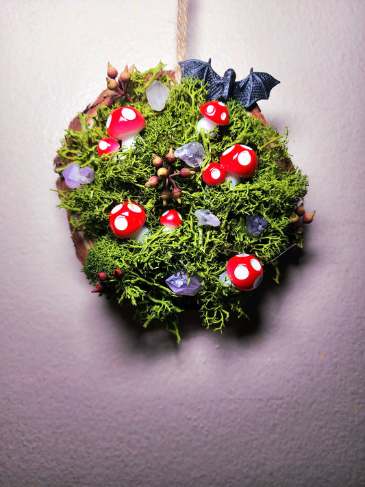 Mossy Mushroom Car/Wall Hanging