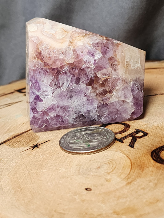 Flower Agate & Purple Amethyst Freeform