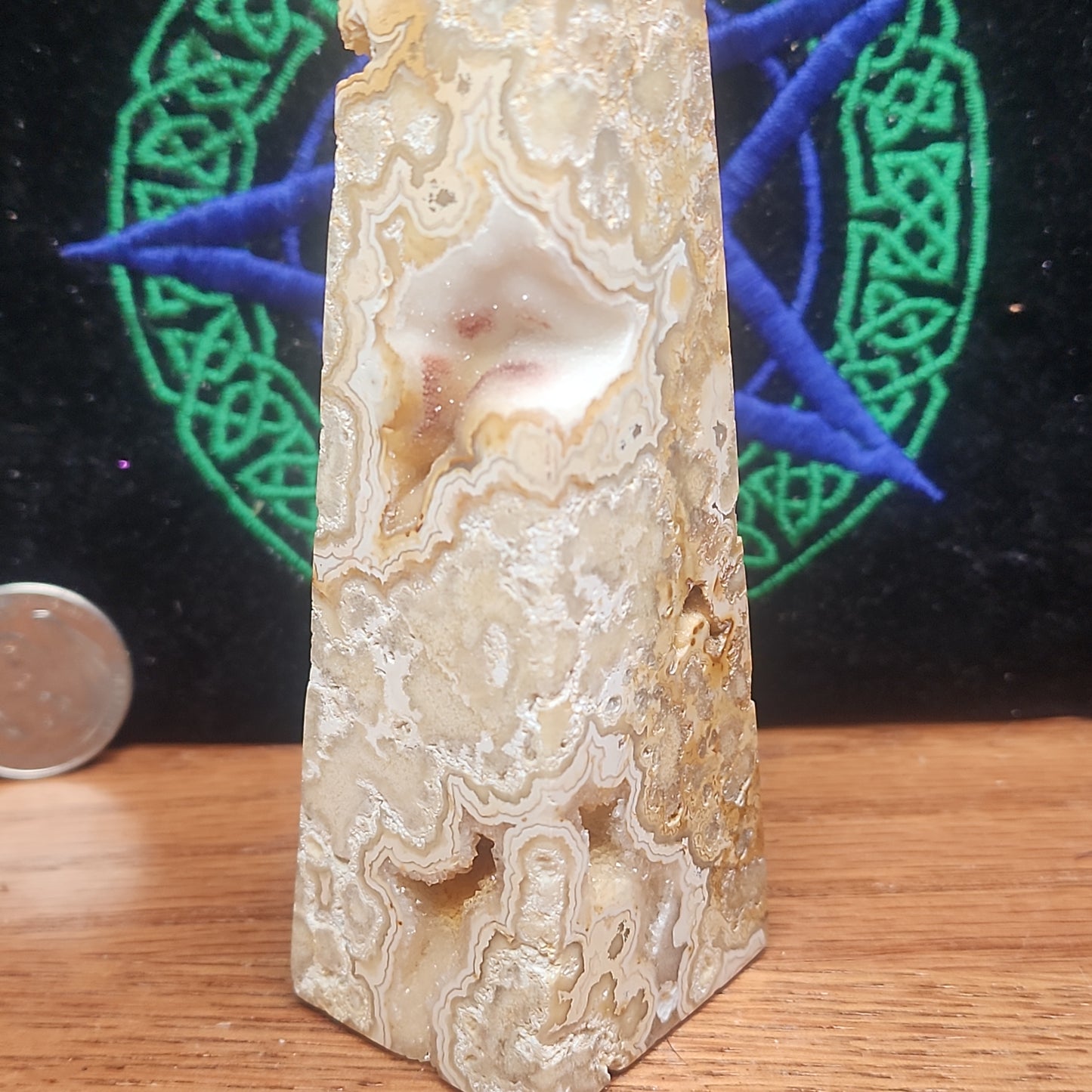 Druzy crazy lace agate tower