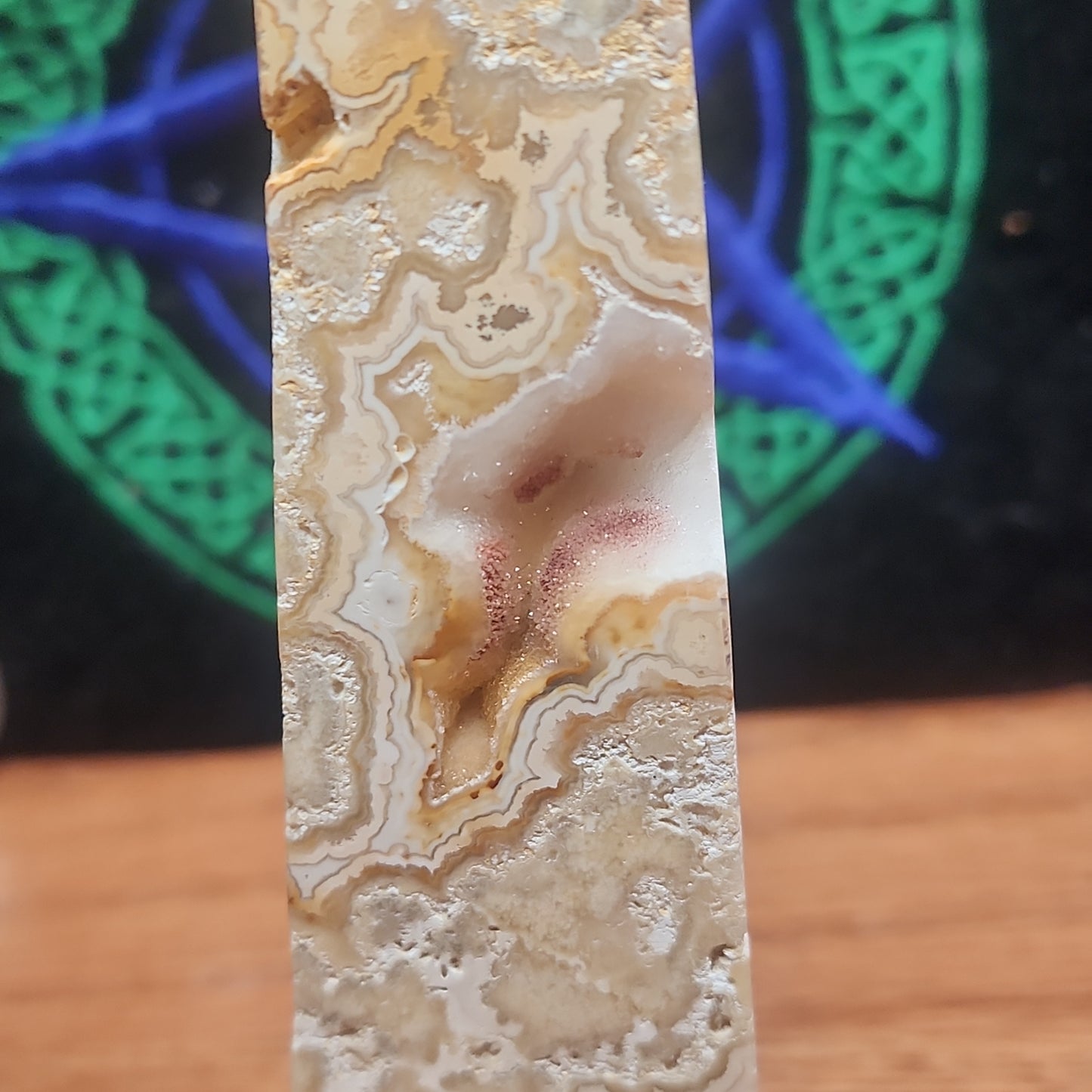 Druzy crazy lace agate tower