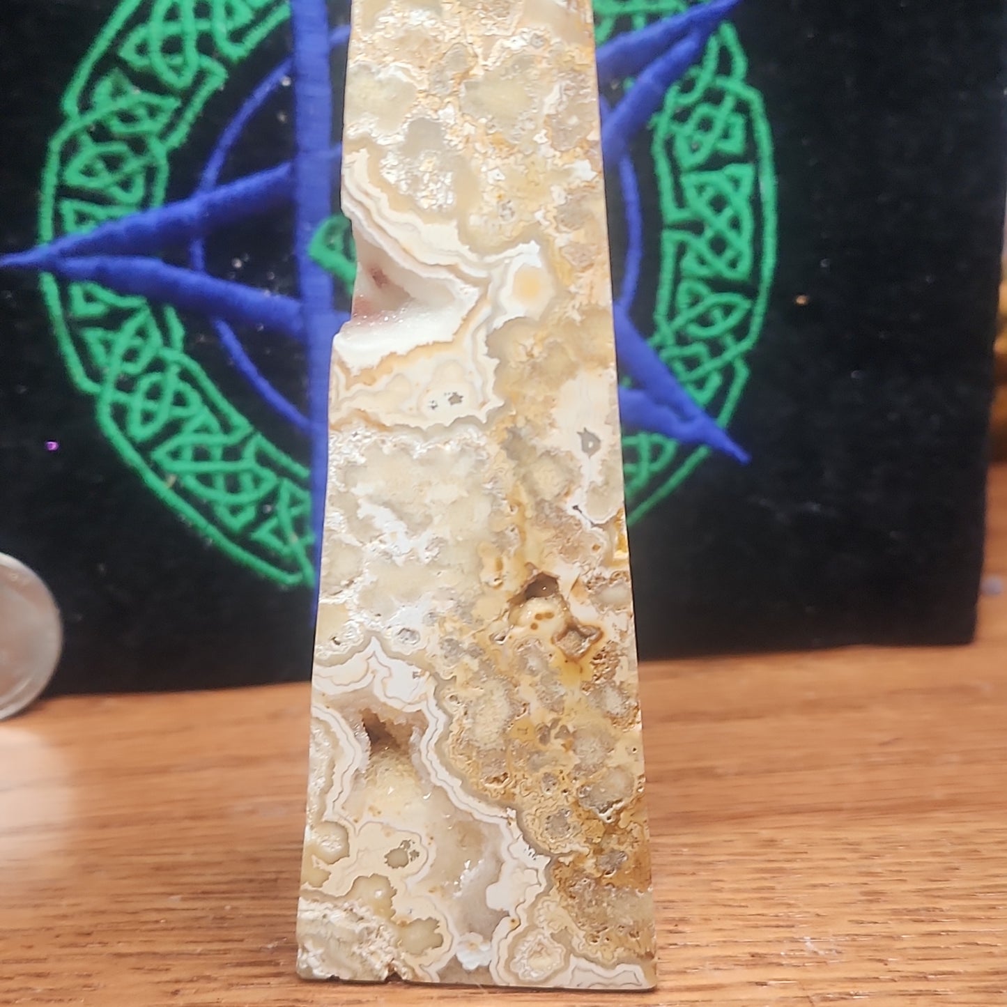 Druzy crazy lace agate tower