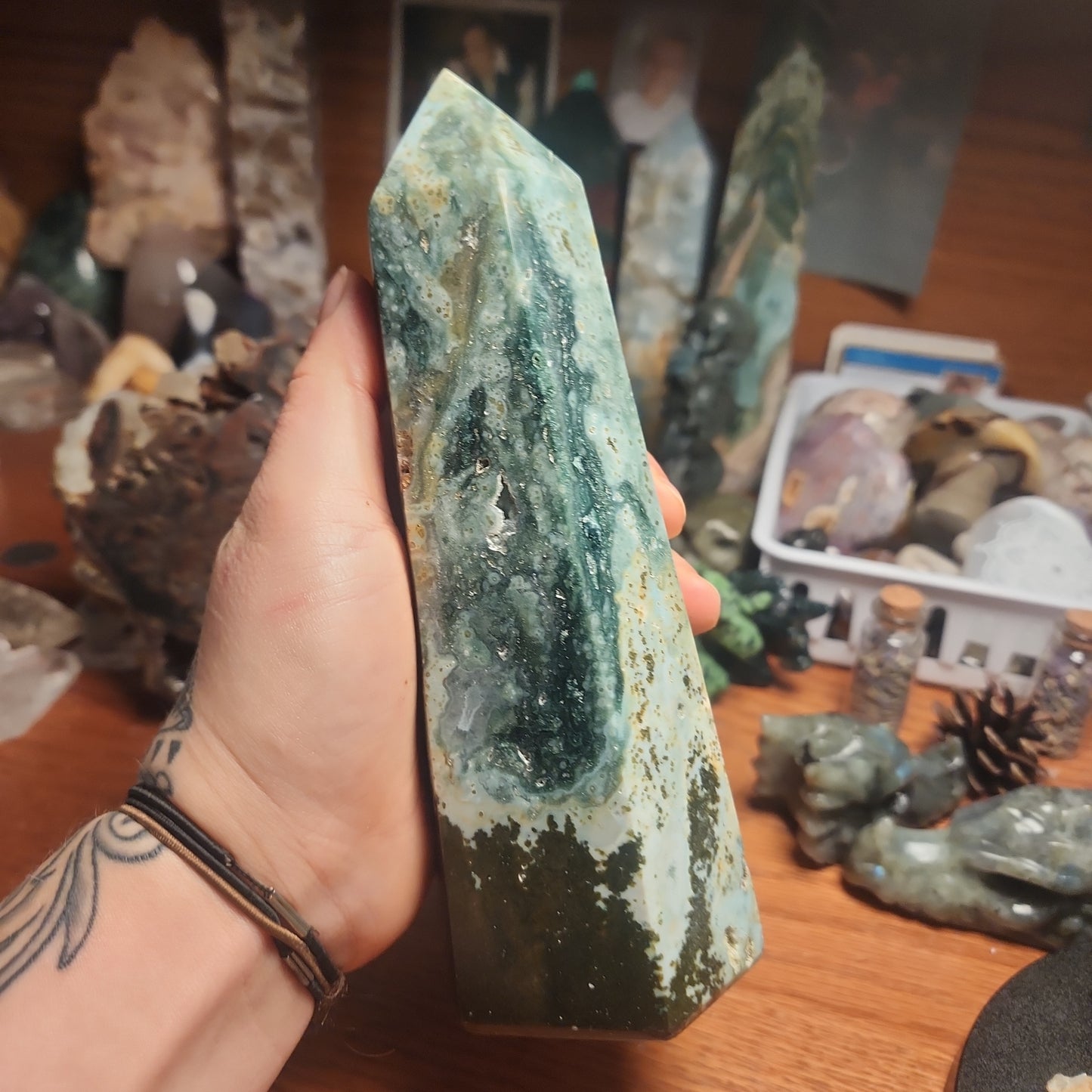 Large Ocean Jasper tower with 😍