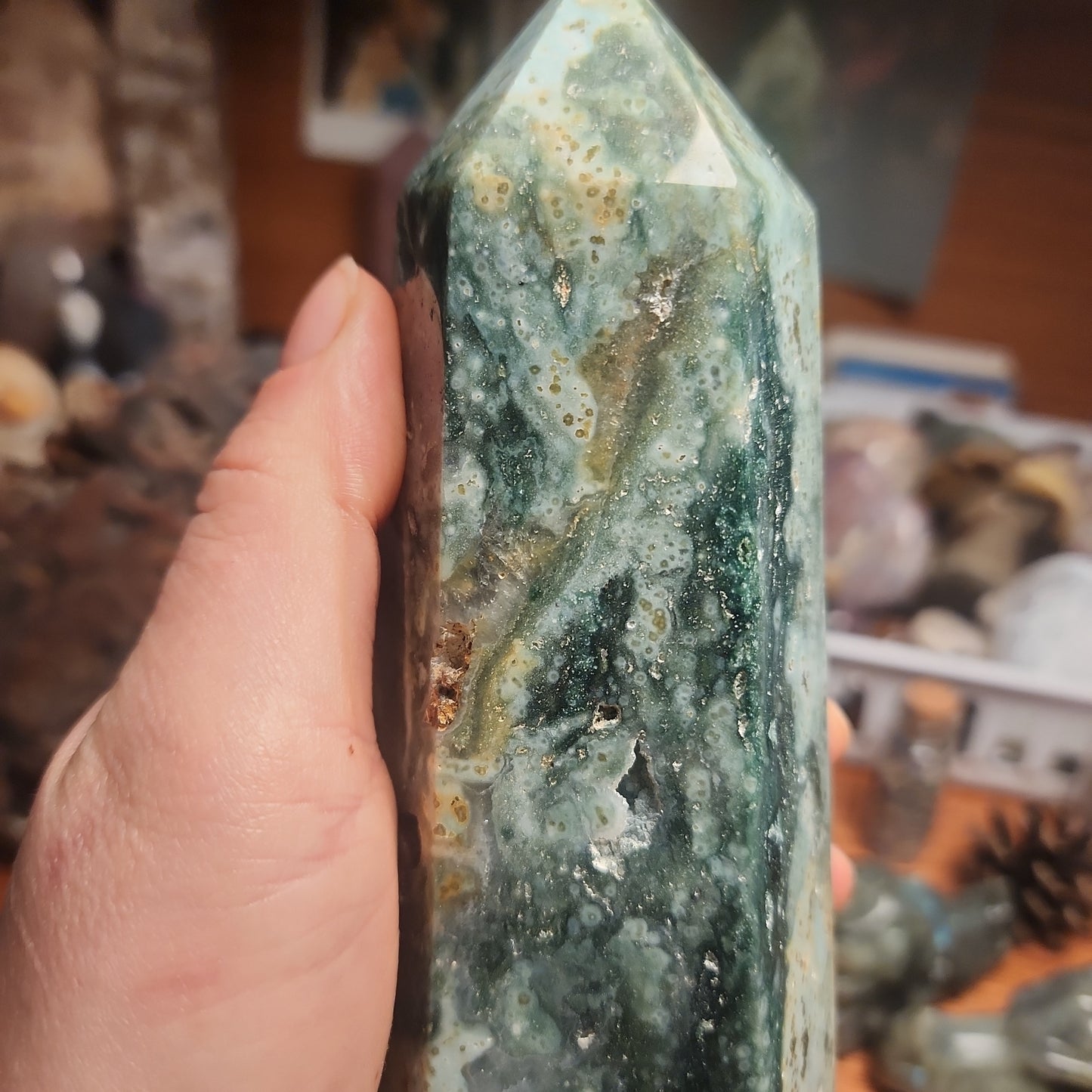 Large Ocean Jasper tower with 😍