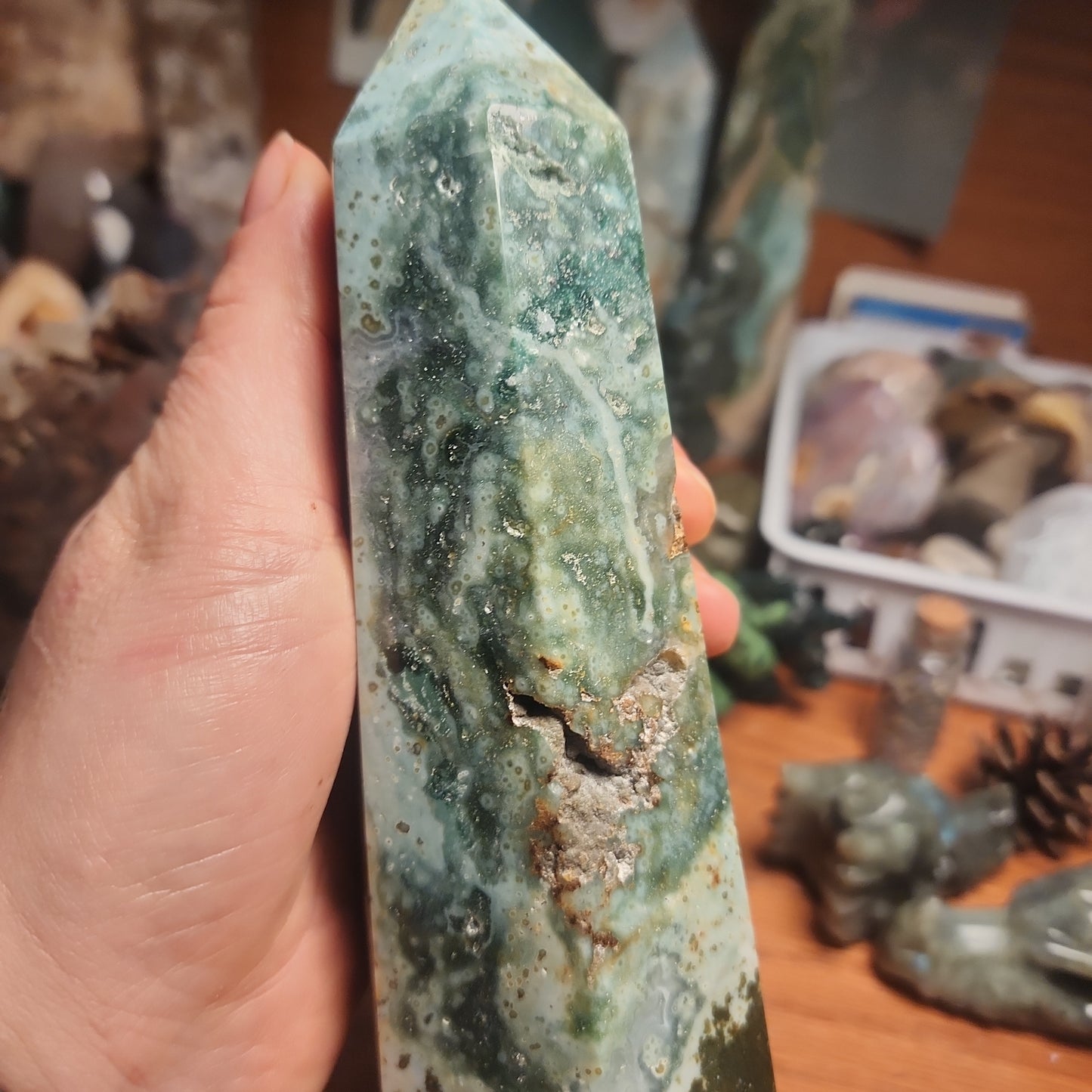 Large Ocean Jasper tower with 😍