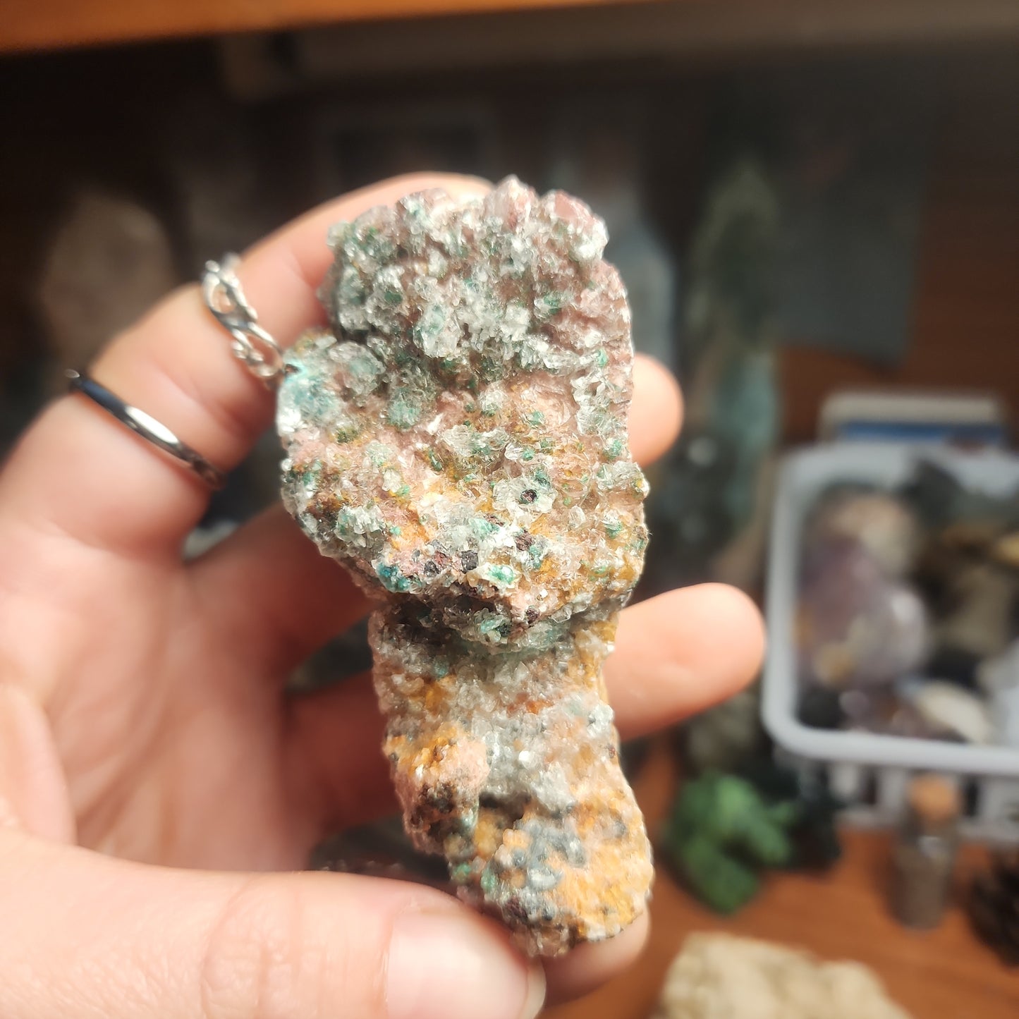 Dolomite with Malachite specimen