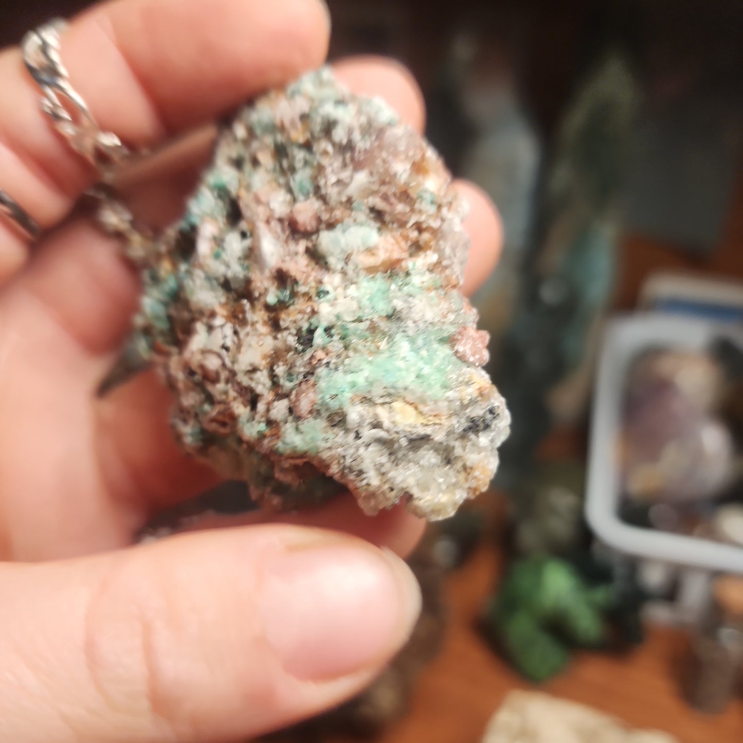 Dolomite with Malachite specimen