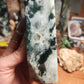 Large moss agate tower