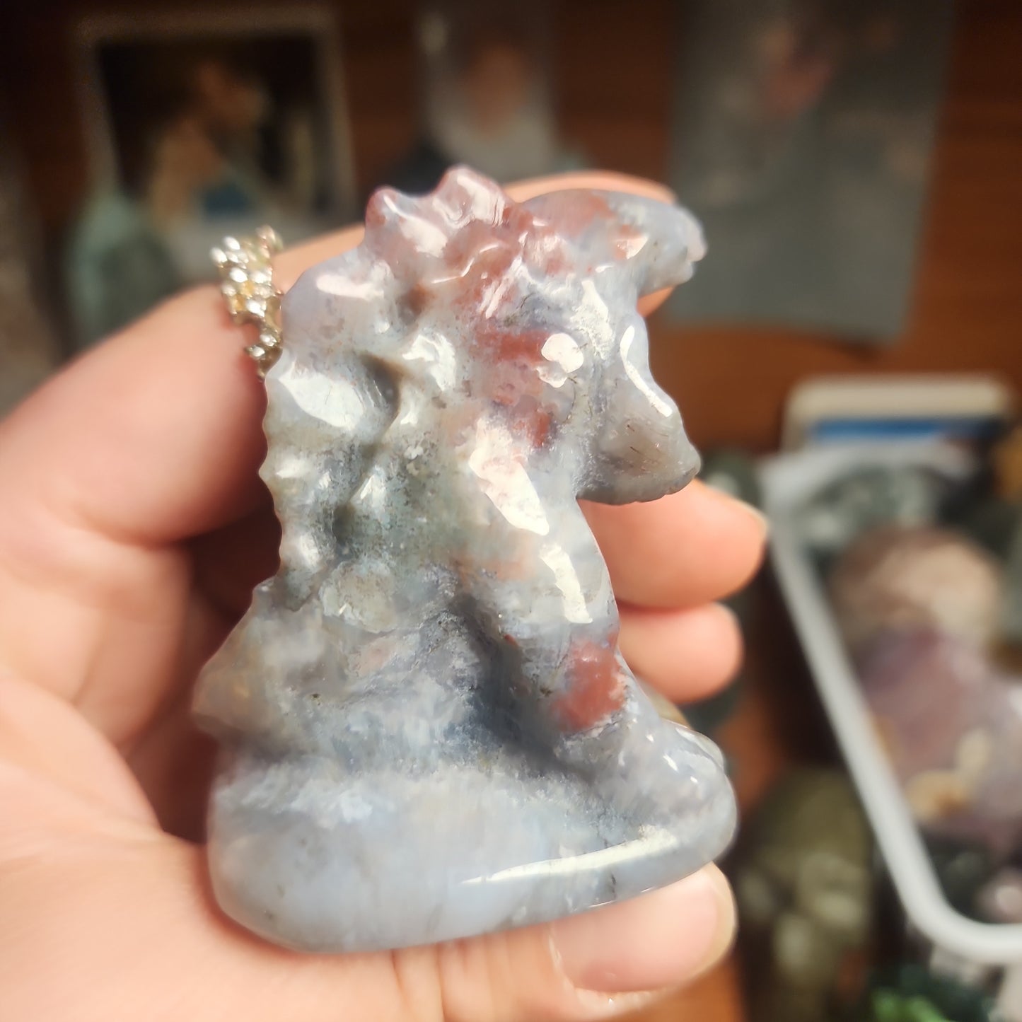 Moss agate Godzilla