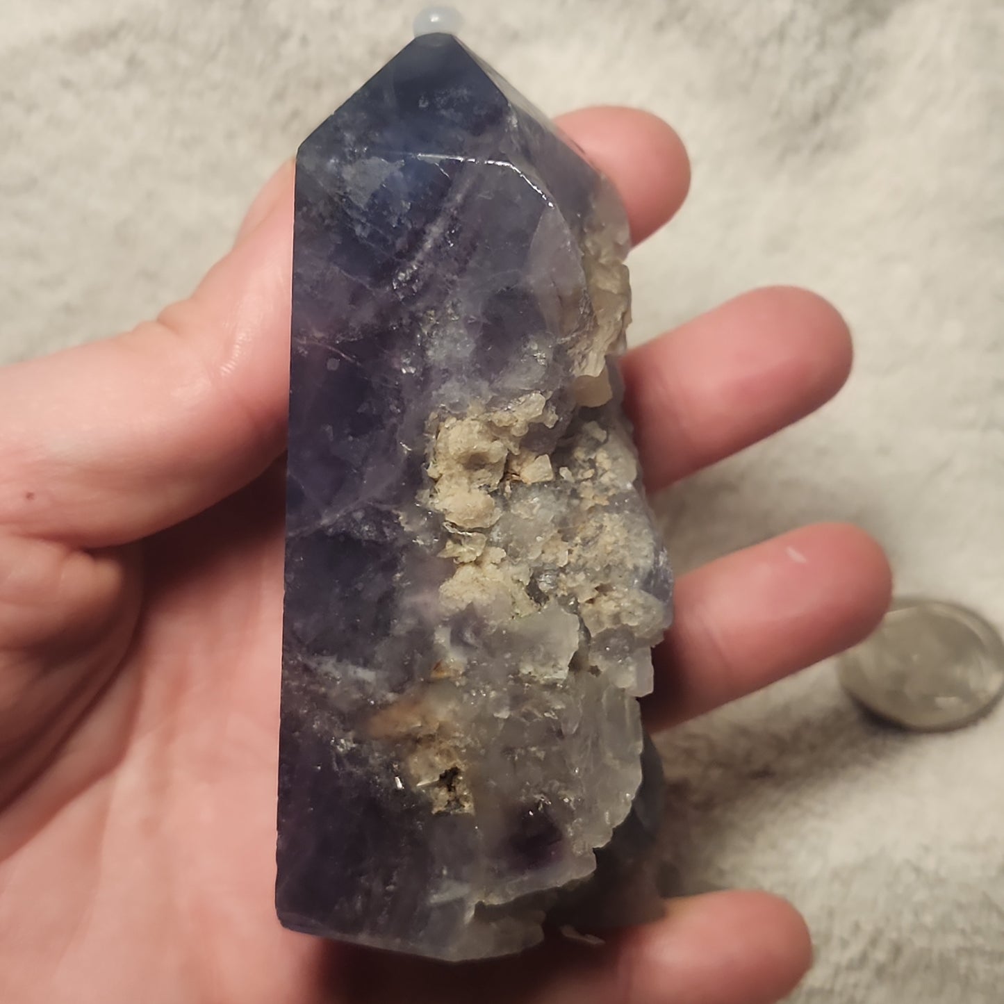 Druzy Rainbow Fluorite Tower