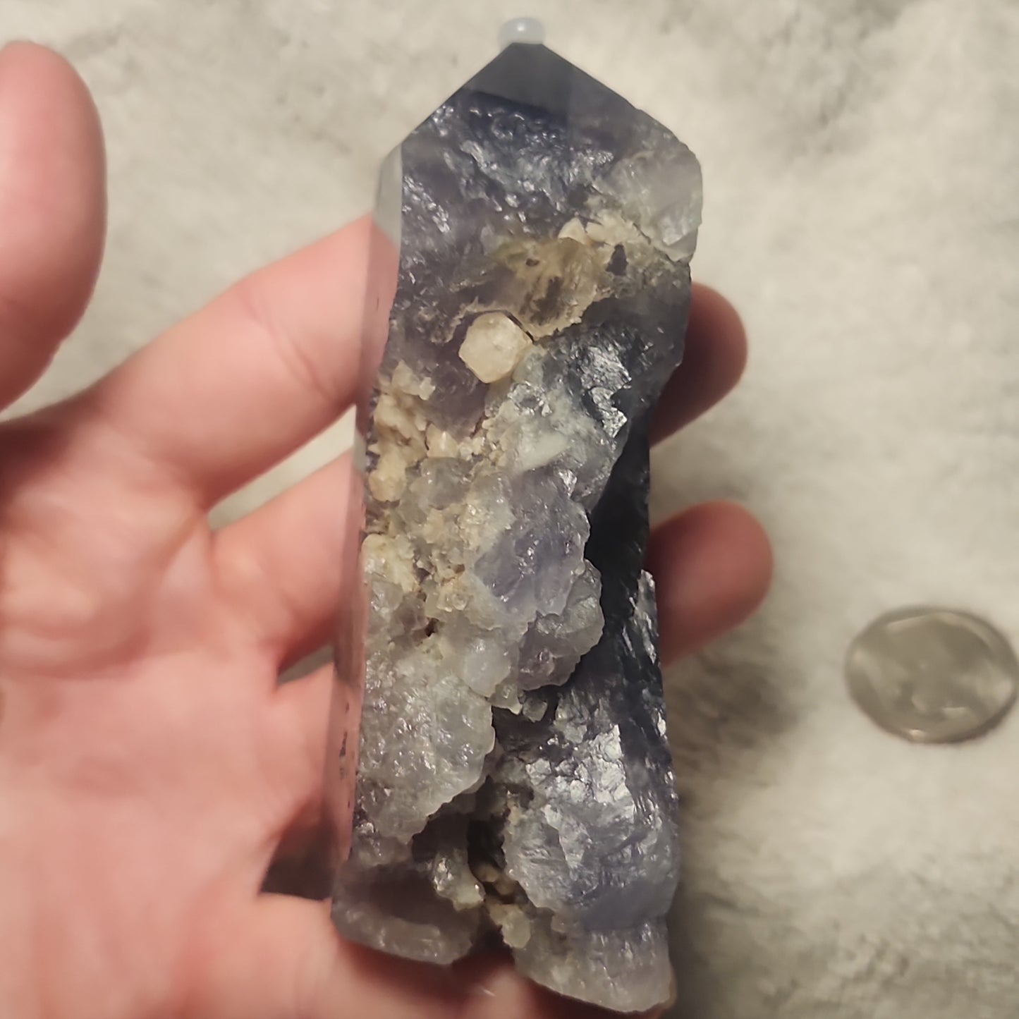 Druzy Rainbow Fluorite Tower
