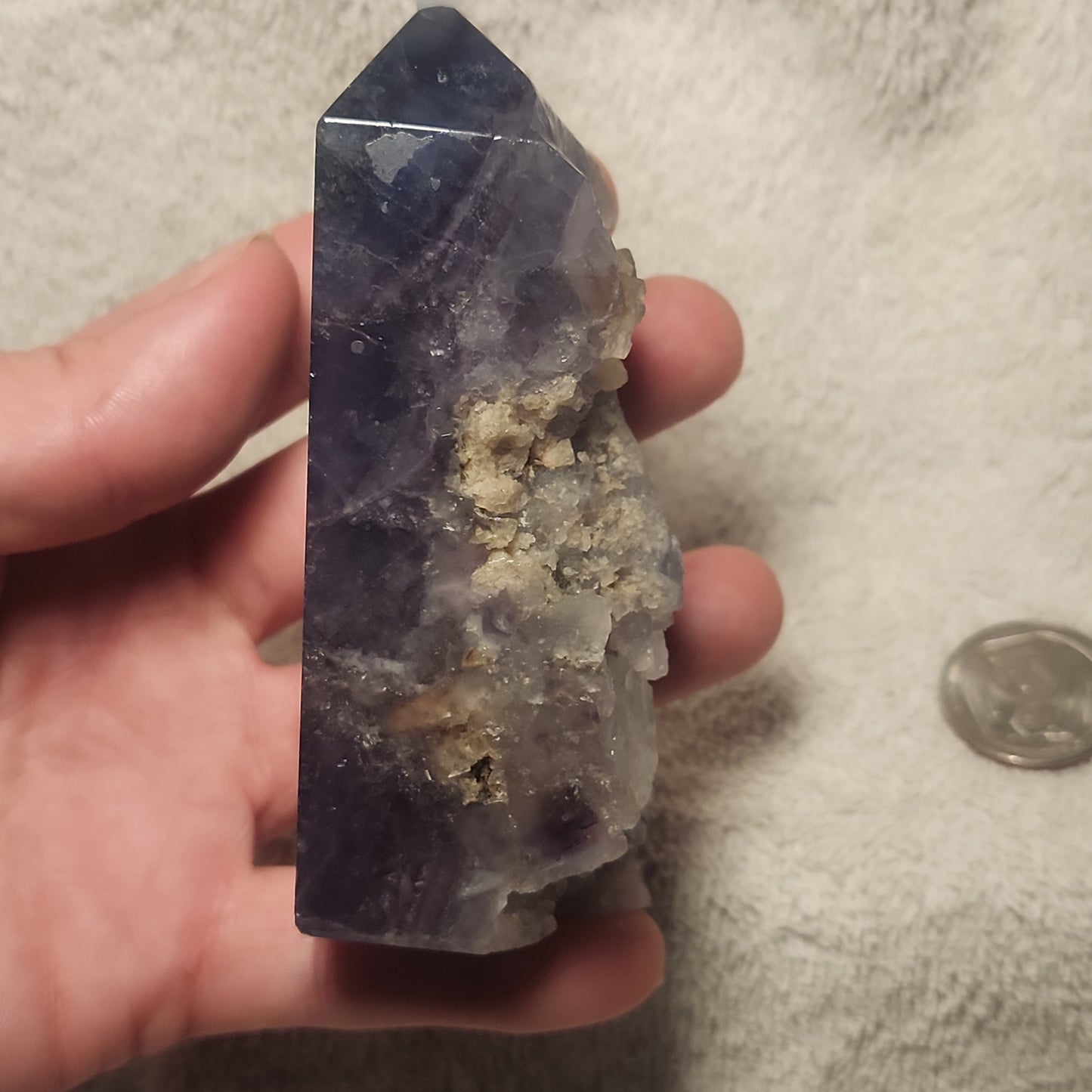 Druzy Rainbow Fluorite Tower