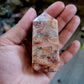 Pink crazy lace agate tower