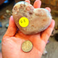 Beautiful pink amethysr druzy heart