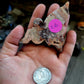 Pink crazy lace agate druzy fairie