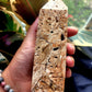 Large fossil jasper tower