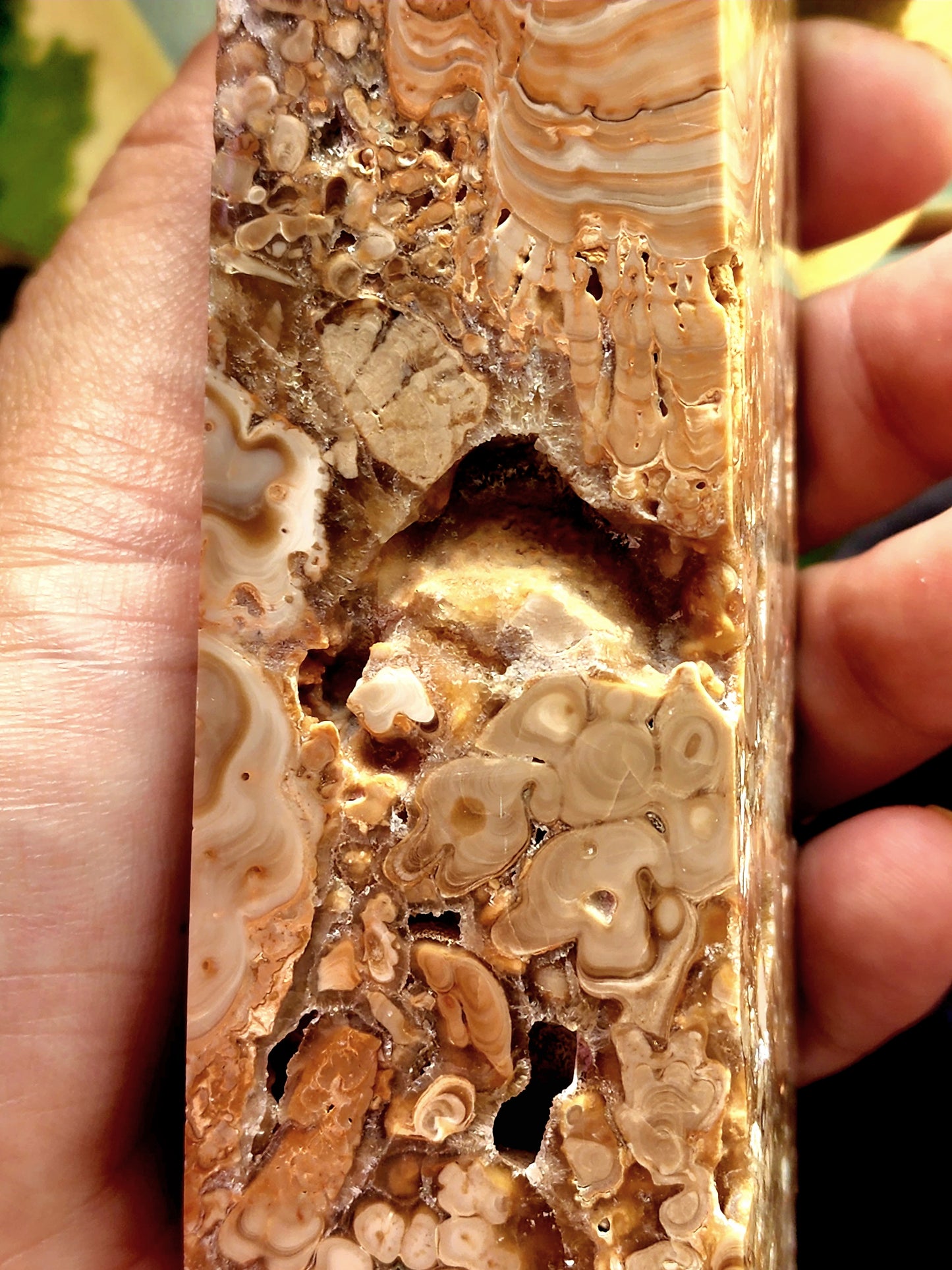 Large fossil jasper tower