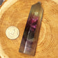 Rainbow fluorite tower