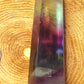 Rainbow fluorite tower